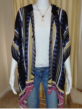 RAGA ANTHROPOLOGIE hooded kimono